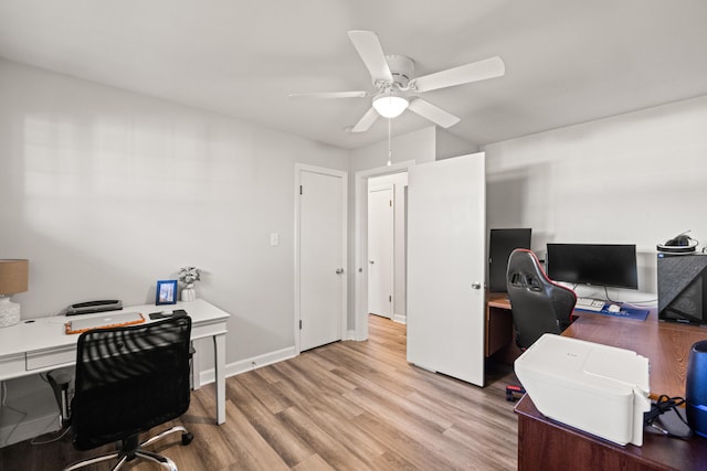 680 Beaumont Ave, Harrodsburg, KY 40330 - office space with light wood finished floors and ceiling fan