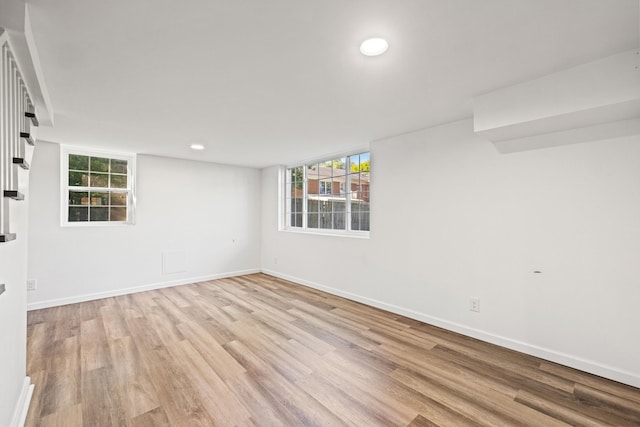 680 Beaumont Ave, Harrodsburg, KY 40330 - empty room featuring light wood finished floors, baseboards, and recessed lighting