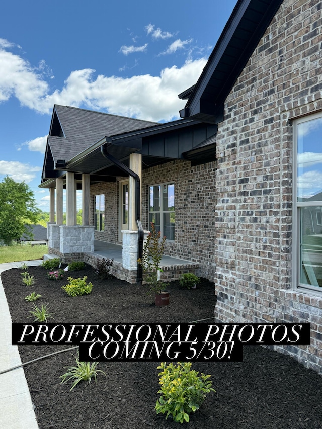 4252 Equestrian Way, Richmond, KY 40475 - view of exterior entry featuring brick siding and roof with shingles