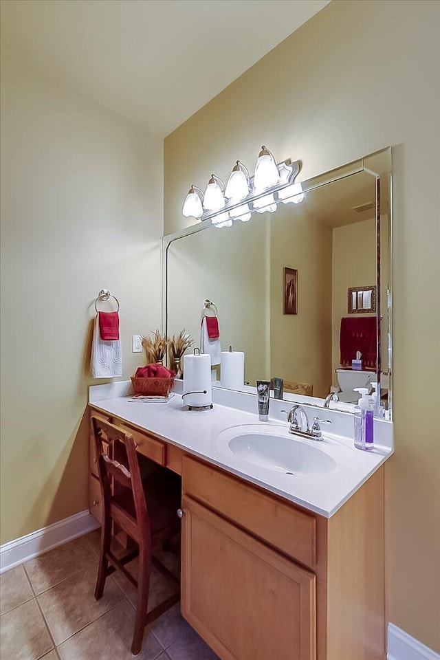 428 Shady Brook Dr, Richmond, KY 40475 - bathroom with tile patterned floors, vanity, and baseboards