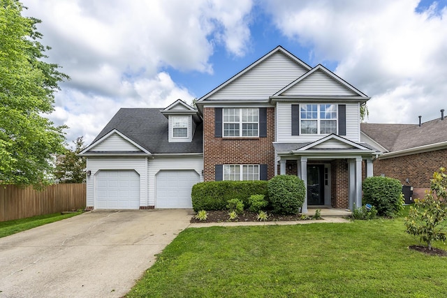 3657 Gladman Way, Lexington, KY 40503 - view of front facade with a garage, concrete driveway, brick siding, and a shingled roof