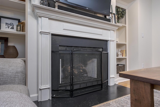 3657 Gladman Way, Lexington, KY 40503 - detailed view of a fireplace, built in features, and baseboards