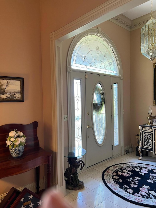1740 Gose Pike, Danville, KY 40422 - foyer entrance with light tile patterned floors