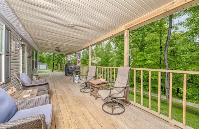 233 Bearskin Holw, Morehead, KY 40351 - deck with grilling area and view of wooded area