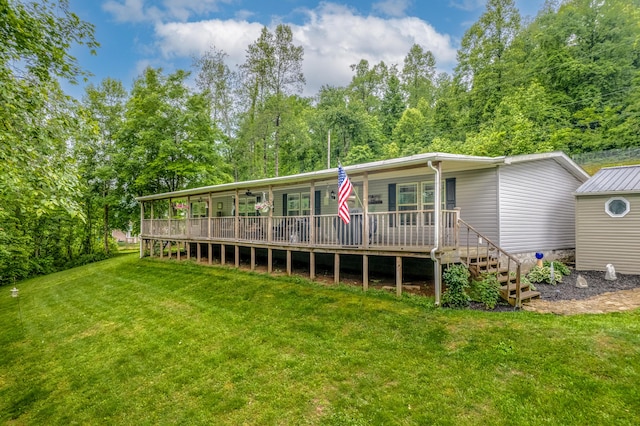 233 Bearskin Holw, Morehead, KY 40351 - view of front of home featuring a front yard and a deck