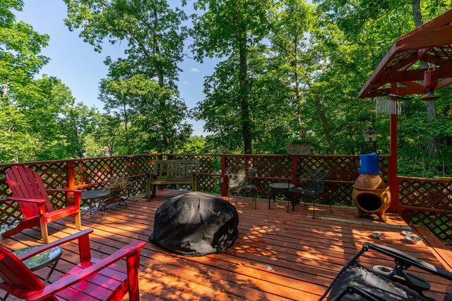 274 Oster Dr, Harrodsburg, KY 40330 - view of wooden terrace