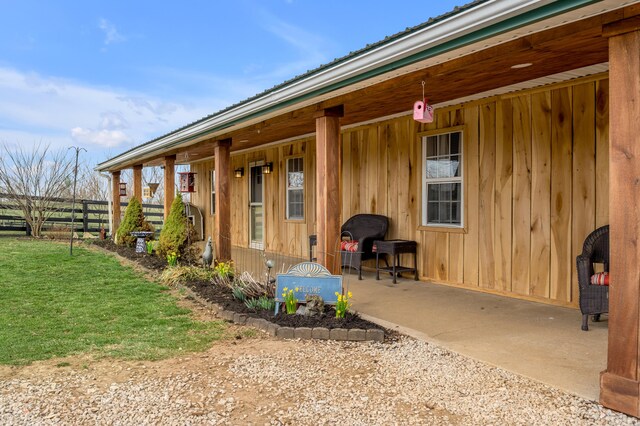 1235 Jackstown Rd, Paris, KY 40361 - property entrance with board and batten siding