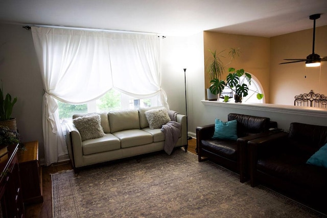 105 Herrington Hwy, Georgetown, KY 40324 - living area with a ceiling fan and wood finished floors