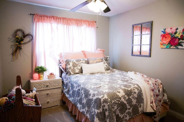 105 Herrington Hwy, Georgetown, KY 40324 - bedroom featuring a ceiling fan and dark carpet