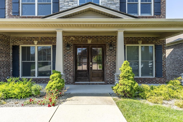 3880 Leighton Ln, Lexington, KY 40515 - doorway to property with brick siding and a porch