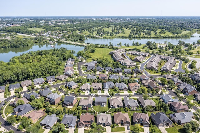 3880 Leighton Ln, Lexington, KY 40515 - aerial view of property and surrounding area featuring a large body of water and nearby suburban area