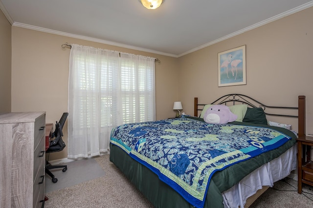 4140 Clearwater Way, Lexington, KY 40515 - bedroom with carpet flooring, ornamental molding, and a desk