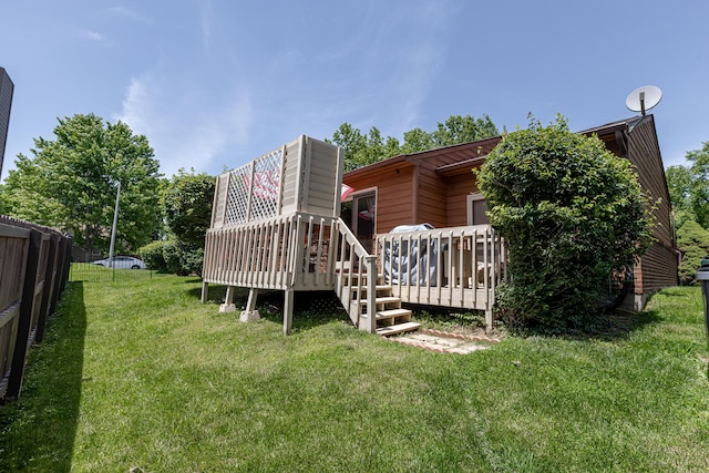 428 Patchen Dr, Lexington, KY 40517 - rear view of property featuring a wooden deck and a garage