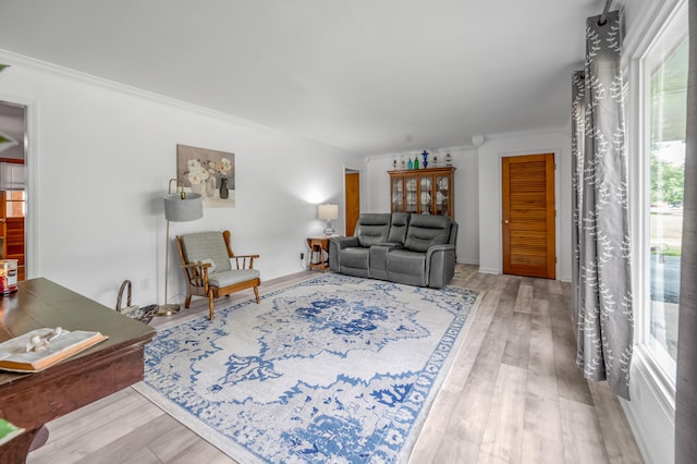 900 Shoshoni Trl, Georgetown, KY 40324 - living area featuring ornamental molding and wood finished floors