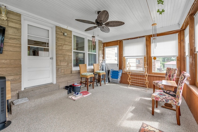 900 Shoshoni Trl, Georgetown, KY 40324 - sunroom / solarium featuring ceiling fan and entry steps