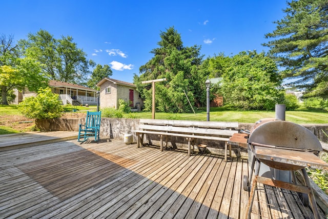 4496 Fords Mill Rd, Versailles, KY 40383 - wooden terrace featuring a lawn