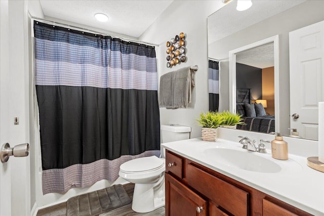 253 Gateway Park Cir, Lexington, KY 40511 - ensuite bathroom with vanity, toilet, and a textured ceiling