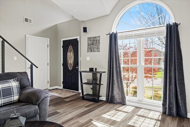 253 Gateway Park Cir, Lexington, KY 40511 - foyer featuring wood finished floors, plenty of natural light, and baseboards
