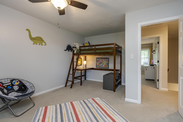 1025 Stowbridge Ln, Lexington, KY 40515 - bedroom featuring carpet flooring, baseboards, and ceiling fan