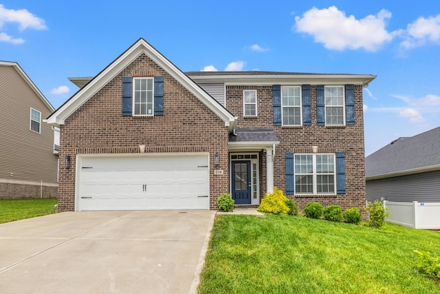 216 Blackthorn Dr, Nicholasville, KY 40356 - traditional-style house with brick siding and driveway