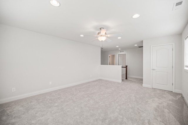 216 Blackthorn Dr, Nicholasville, KY 40356 - empty room featuring recessed lighting, a ceiling fan, and light colored carpet