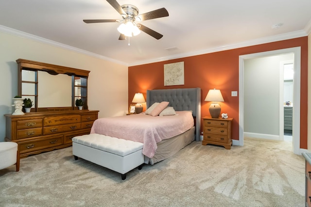 2002 Emerald Way, Richmond, KY 40475 - bedroom featuring ornamental molding, carpet flooring, ceiling fan, and baseboards