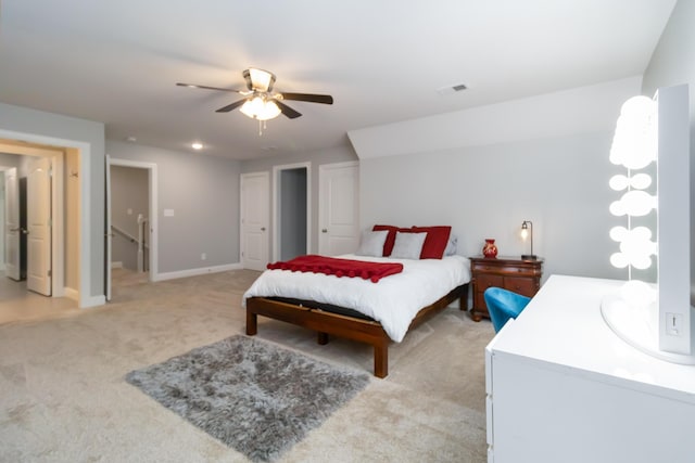 2002 Emerald Way, Richmond, KY 40475 - bedroom featuring light colored carpet, a ceiling fan, and baseboards