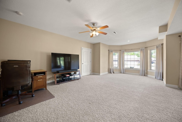 262 Silver Creek Dr, Somerset, KY 42503 - carpeted office featuring ceiling fan and baseboards