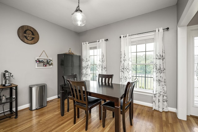164 River Run Dr, Lancaster, KY 40444 - dining area with light wood-type flooring and baseboards
