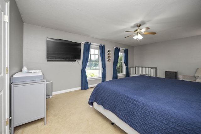 164 River Run Dr, Lancaster, KY 40444 - carpeted bedroom featuring a ceiling fan and baseboards