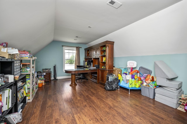 164 River Run Dr, Lancaster, KY 40444 - office featuring lofted ceiling and wood finished floors