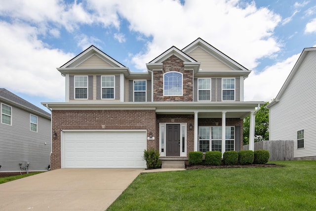 109 Wellesly Ave, Georgetown, KY 40324 - view of front of house featuring concrete driveway, an attached garage, and brick siding