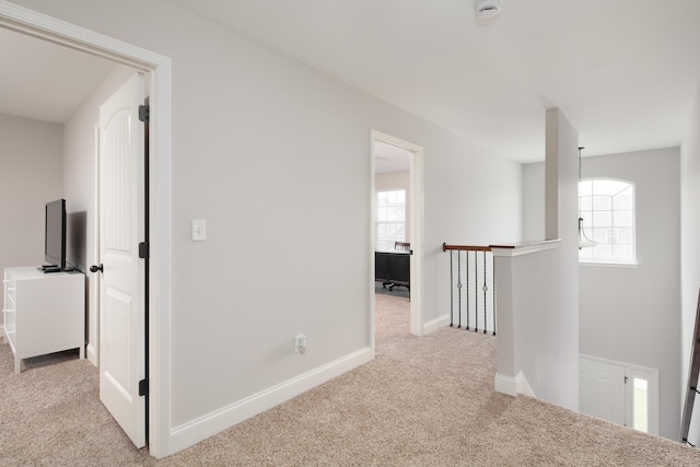 109 Wellesly Ave, Georgetown, KY 40324 - hallway featuring an upstairs landing, carpet, and baseboards