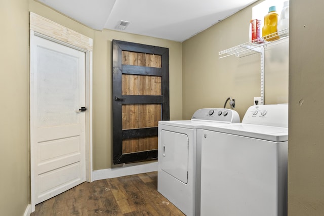 112 Gano Ave, Georgetown, KY 40324 - laundry room with washer and clothes dryer and dark wood-style flooring