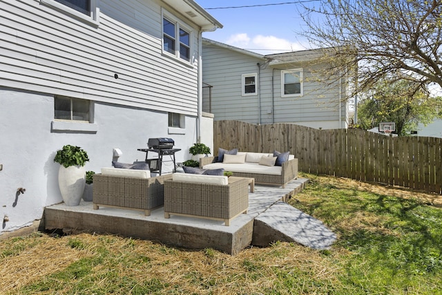 112 Gano Ave, Georgetown, KY 40324 - view of patio / terrace with outdoor lounge area and area for grilling