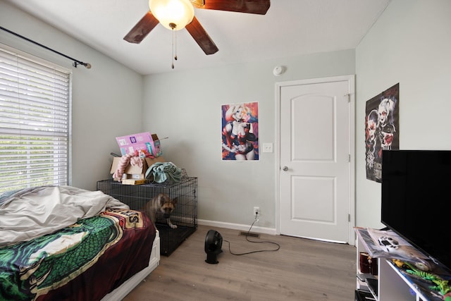 81 Coffey Ave, Jamestown, KY 42629 - bedroom featuring wood finished floors, baseboards, and a ceiling fan