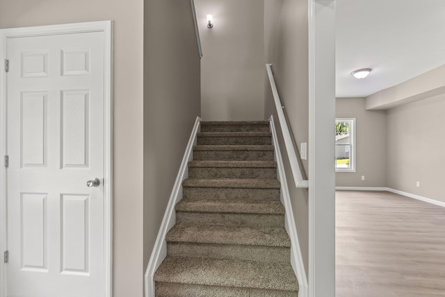 306 Young St, Georgetown, KY 40324 - stairway with wood finished floors and baseboards