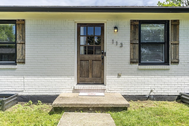 113 Jonathan Dr, Richmond, KY 40475 - doorway to property featuring brick siding