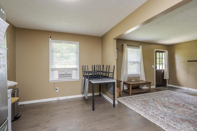 113 Jonathan Dr, Richmond, KY 40475 - entryway featuring dark wood-type flooring, baseboards, a textured ceiling, and cooling unit