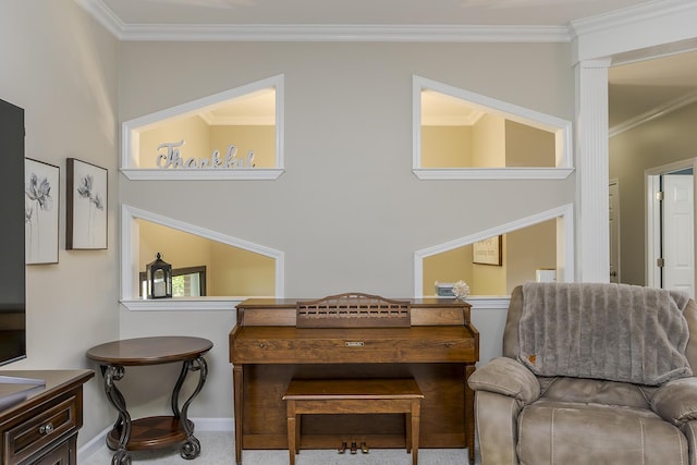 2018 E Ct, Richmond, KY 40475 - sitting room with ornamental molding, baseboards, and carpet floors