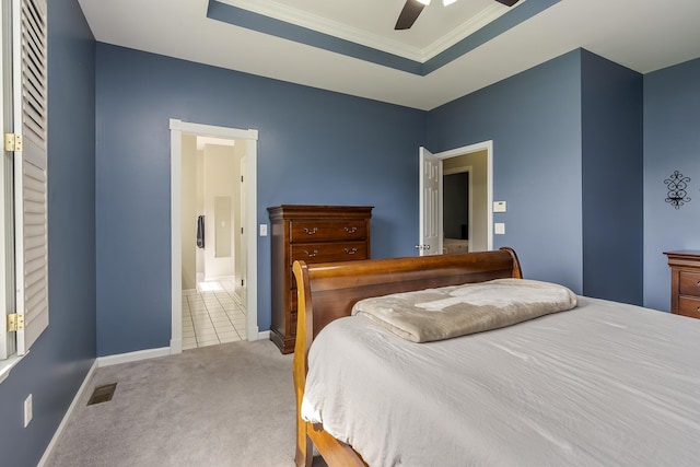 2018 E Ct, Richmond, KY 40475 - bedroom featuring carpet flooring, crown molding, baseboards, and a ceiling fan