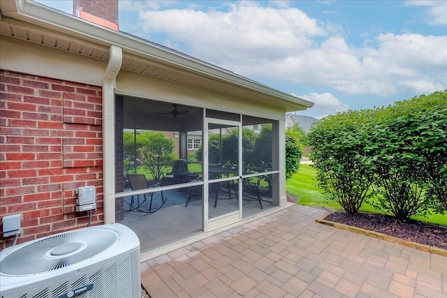4172 Tradition Way, Lexington, KY 40509 - view of patio / terrace with cooling unit and a sunroom