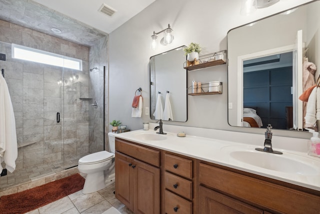112 Woods Point Cir, Georgetown, KY 40324 - ensuite bathroom with double vanity, a stall shower, and toilet