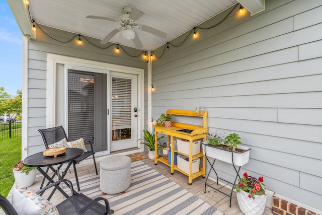 112 Woods Point Cir, Georgetown, KY 40324 - view of patio / terrace featuring a ceiling fan