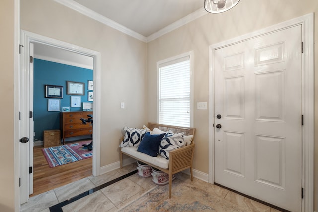 112 Woods Point Cir, Georgetown, KY 40324 - entrance foyer with ornamental molding and baseboards