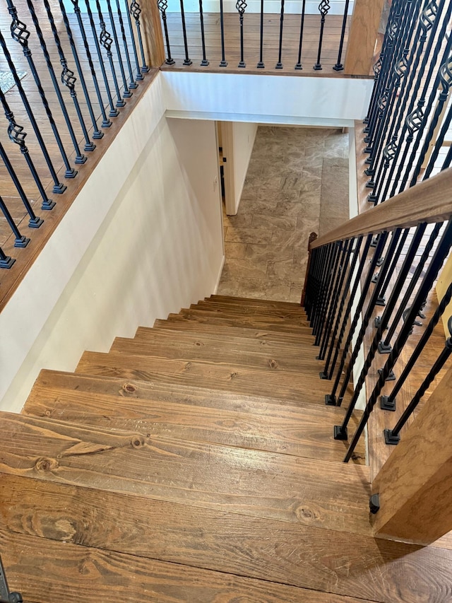 100 Cave Run Rd, Frankfort, KY 40601 - stairs featuring wood-type flooring