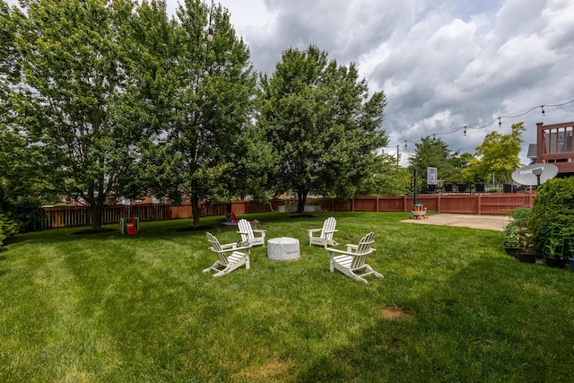 209 Juniper Dr, Nicholasville, KY 40356 - view of yard with an outdoor fire pit