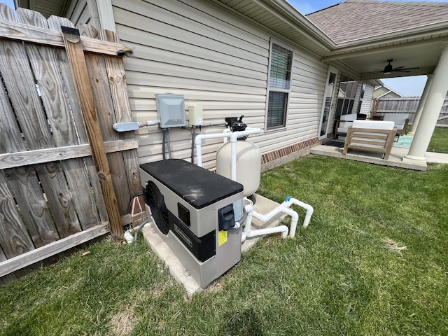 101 Dorset Ln, Winchester, KY 40391 - exterior view of roof with shingles and ceiling fan