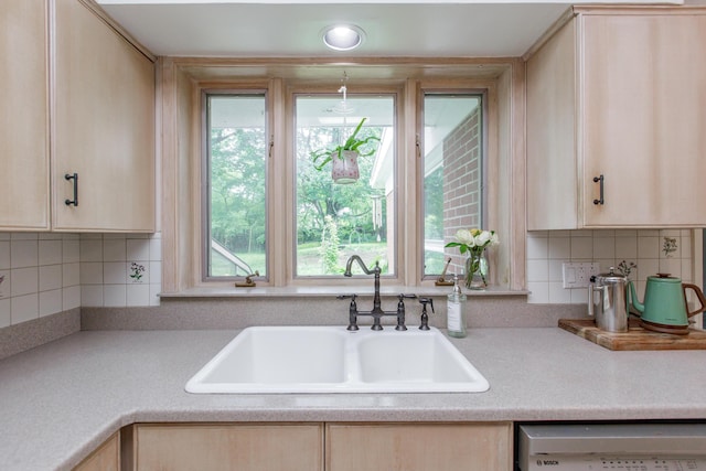 339 Greenbriar Rd, Lexington, KY 40503 - kitchen featuring dishwasher, a sink, healthy amount of natural light, and light countertops
