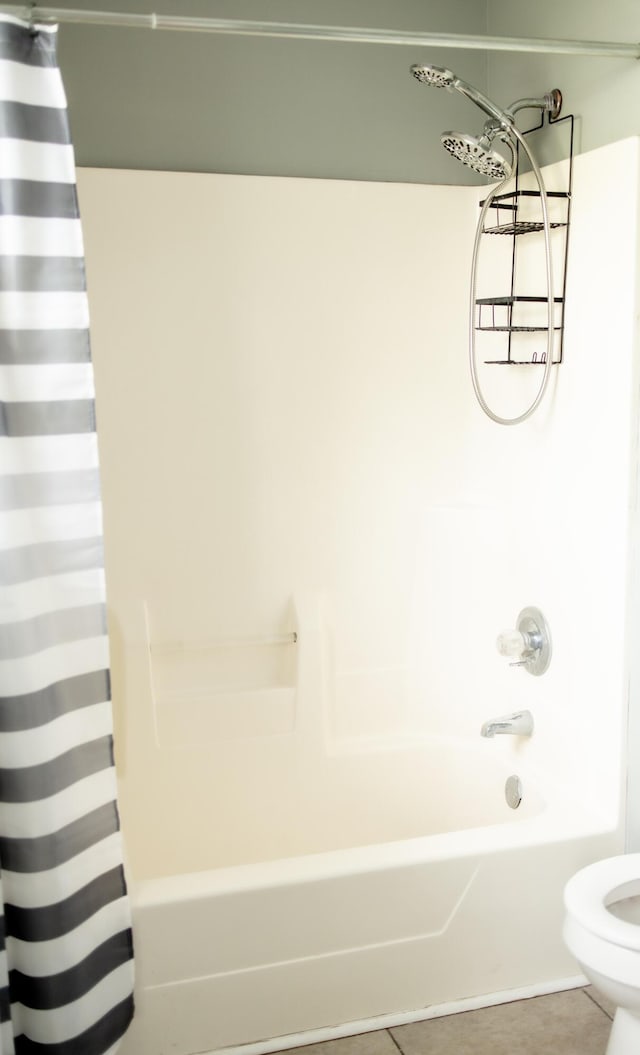 144 Williamsburg Ln, Georgetown, KY 40324 - full bathroom with tile patterned floors, shower / tub combo with curtain, and toilet